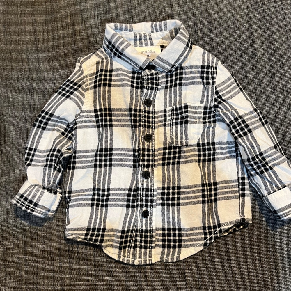 Okie Dokie 9 Months Button Shirt